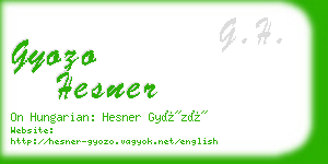 gyozo hesner business card
